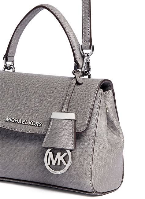 michael michael kors leather saddle crossbody|Michael Kors Crossbody gray.